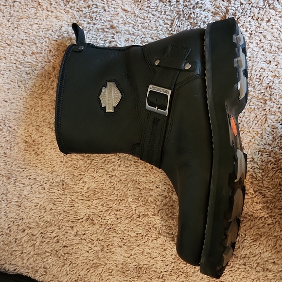Authentic HARLEY- DAVIDSON MOTORCYCLE 11.5 Medium Black Men's Boots - Picture 3 of 7
